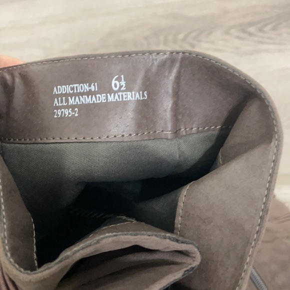 Addiction 61 Knee High military style stiletto boots | Size 6.5 | gray - Picture 7 of 7